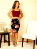 Fabulous in Floral Pencil Skirt